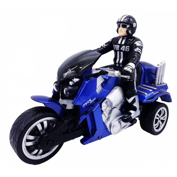 Xe mô tô 3 bánh điều khiển từ xa Max Trike xanh dương thiết kế hiện đại