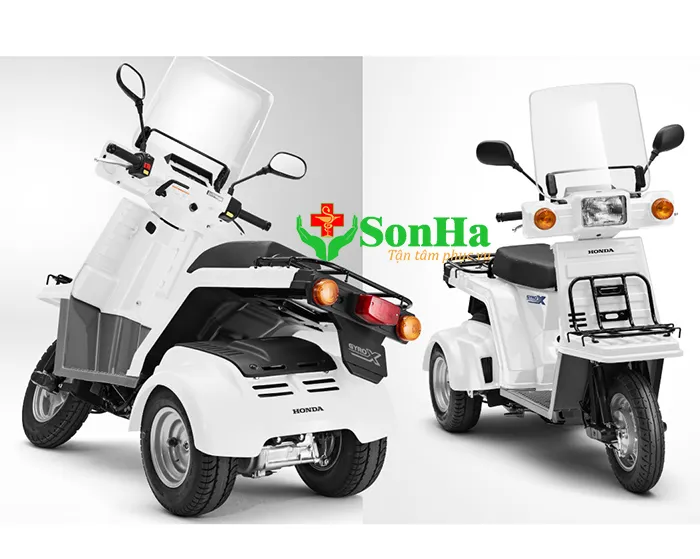 Thiết kế đuôi xe và hệ thống 2 bánh sau của Honda Gyro X