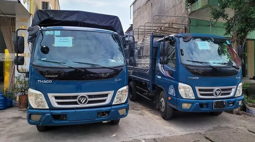 Xe tải Thaco Ollin 350 đời 2017 màu trắng thùng bạt