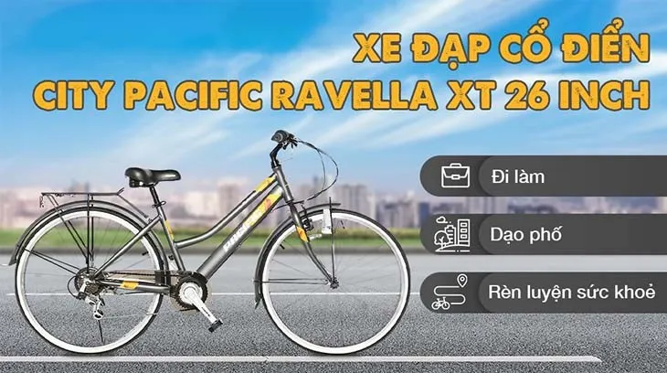 Xe đạp đường phố City Pacific Ravella XT kiểu dáng hiện đại