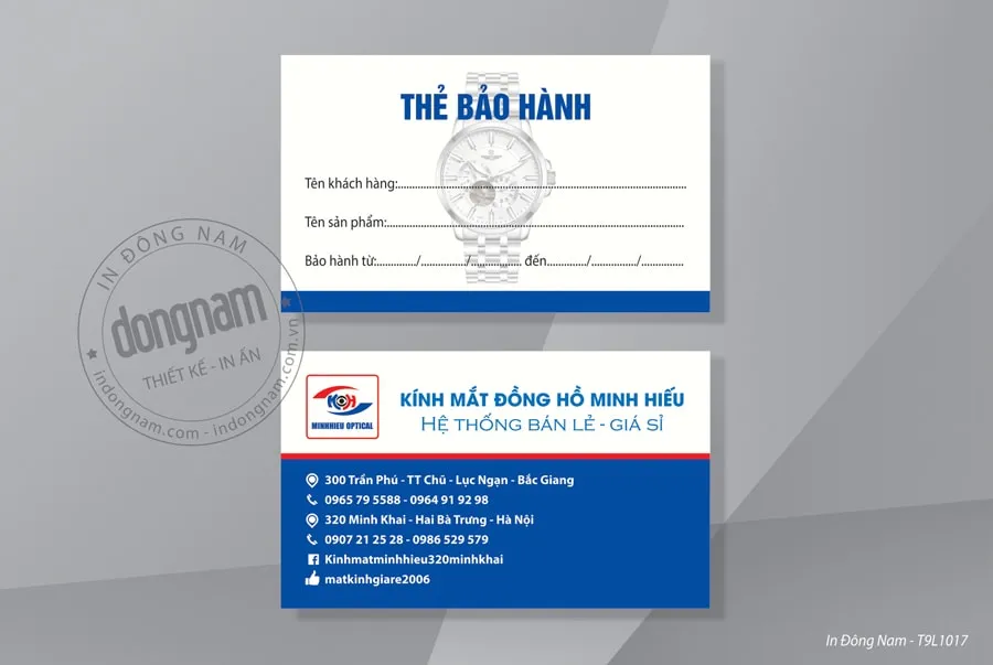 Thẻ bảo hành xe tải JAC bằng nhựa PVC, kích thước card visit, in mã QR tra cứu online