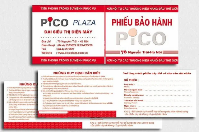 Phiếu bảo hành thương hiệu JAC