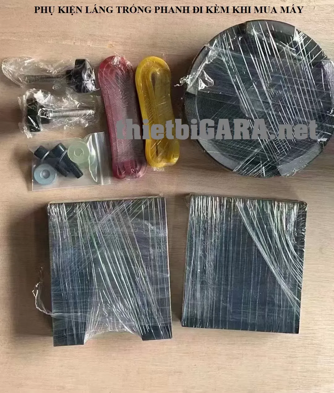 Các phụ kiện hỗ trợ láng tang trống phanh đi kèm máy