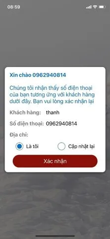 Giao diện chính ứng dụng Sharp eWarranty