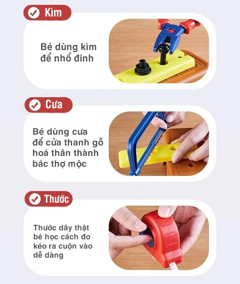 Máy khoan điện đồ chơi chạy bằng pin có thể tháo rời mũi khoan