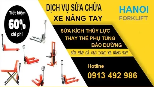 Bơm thủy lực xe nâng tay bị rò rỉ dầu do phớt mòn