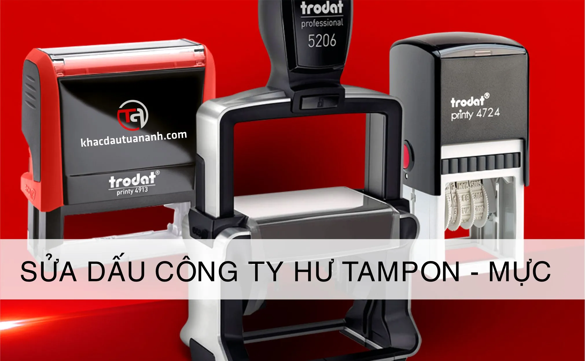 Khay mực tampon chính hãng cho con dấu tròn doanh nghiệp tại TPHCM