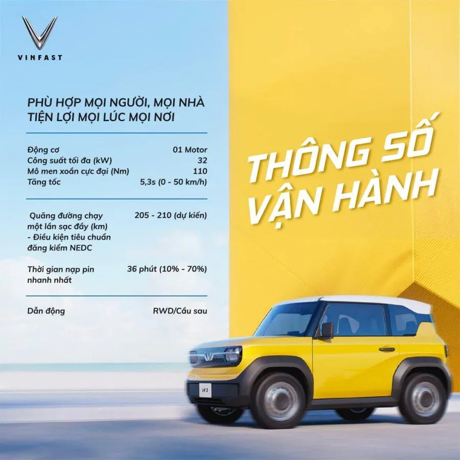 Thông số vận hành VF3