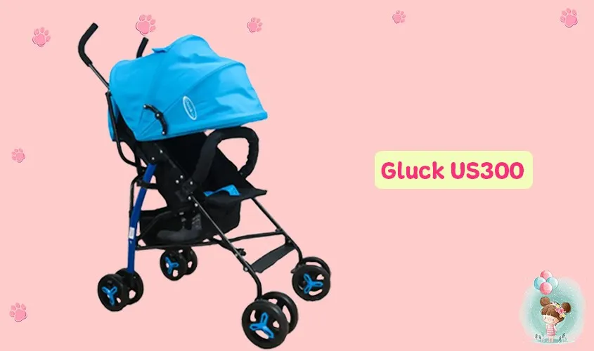 Xe đẩy Gluck US300 màu xanh dương siêu nhẹ chỉ 4kg
