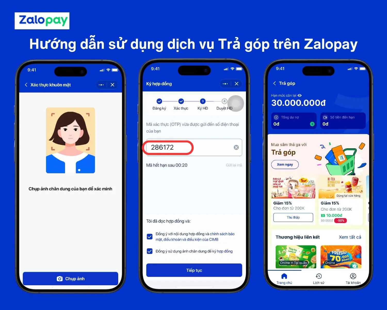 ZaloPay cung cấp dịch vụ Trả Góp với hạn mức lên đến 30 triệu đồng