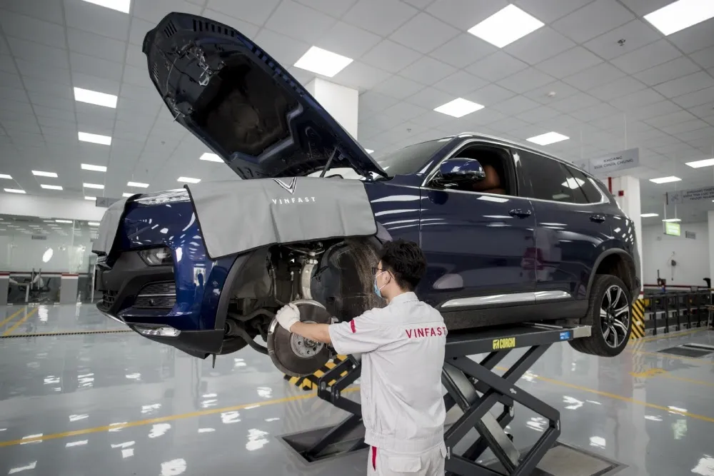 Trang bị máy móc thiết bị tiêu chuẩn châu Âu tại VinFast