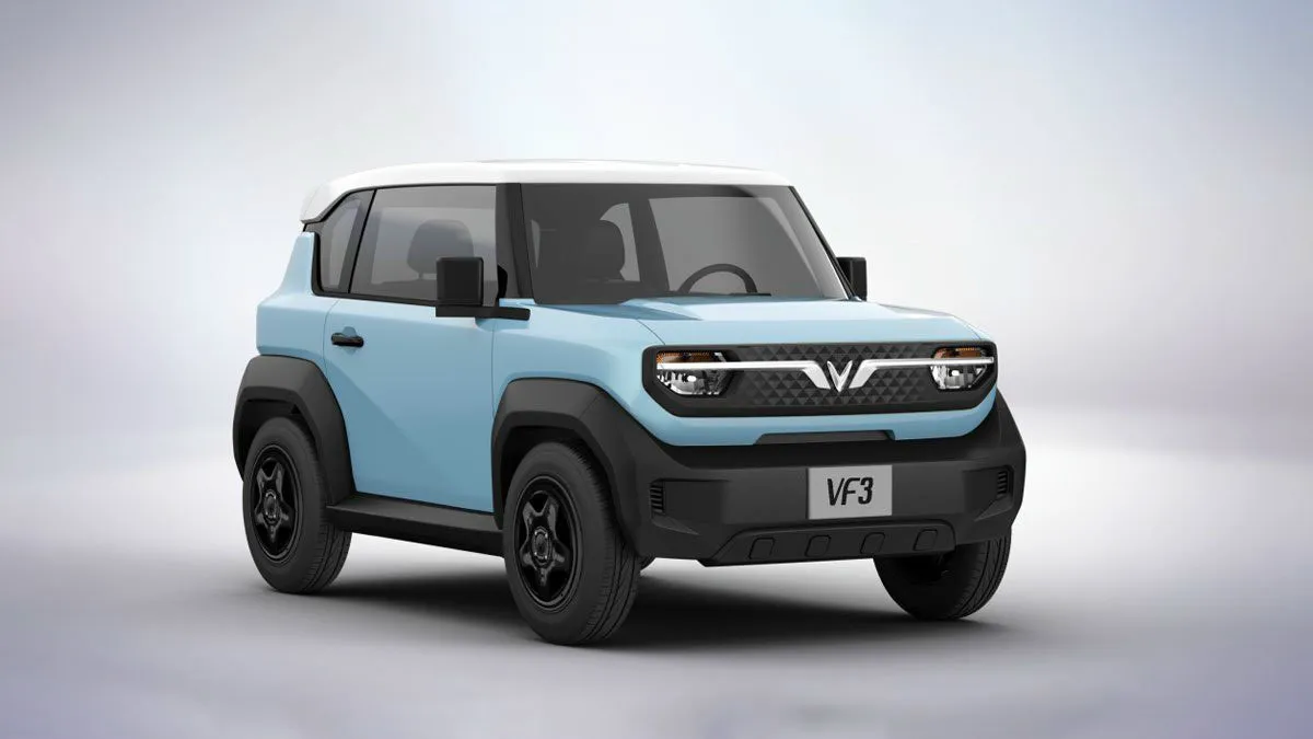 VinFast VF3 màu xanh dương nhạt Aquatic Azure