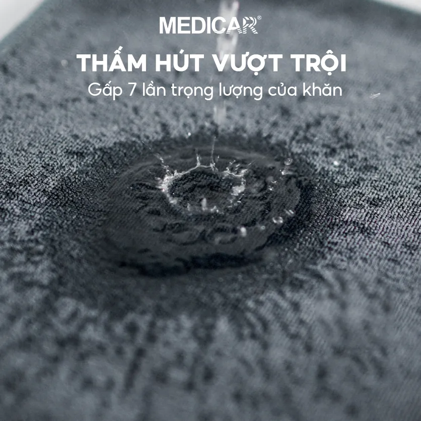 Khả năng thấm hút nước vượt trội của khăn Microfiber Medicar