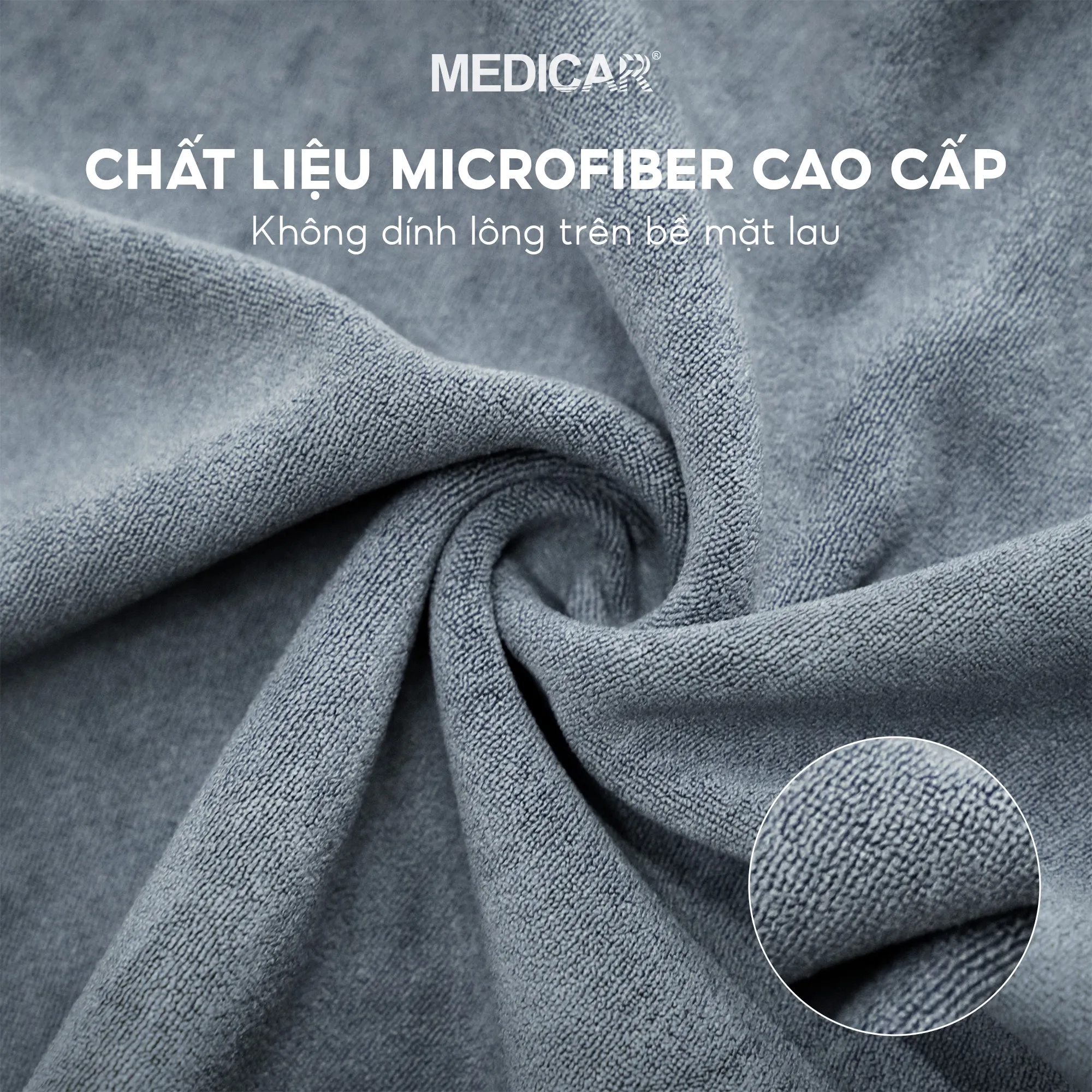 Sợi vải Microfiber không để lại bụi vải trên cabin xe tải