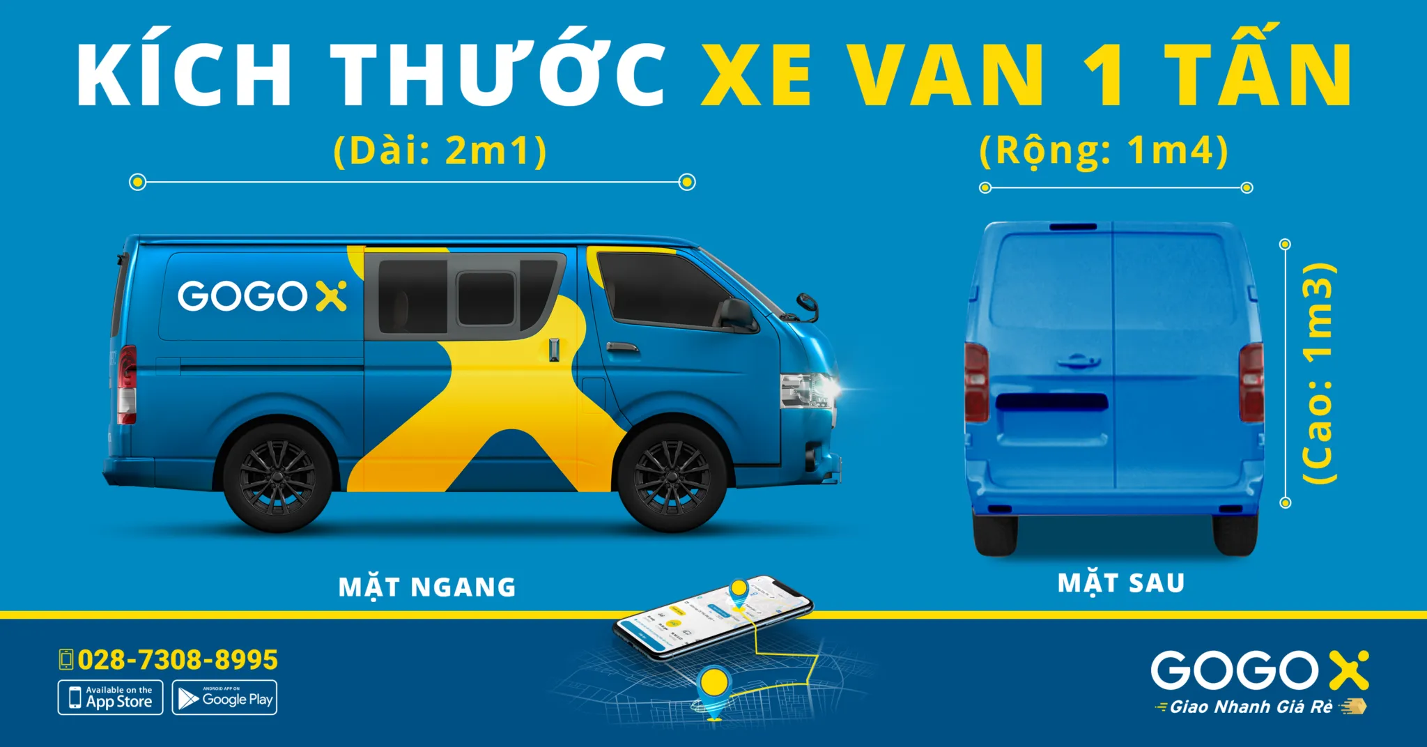 Kích thước lòng thùng xe Van 1 tấn tiêu chuẩn 2026