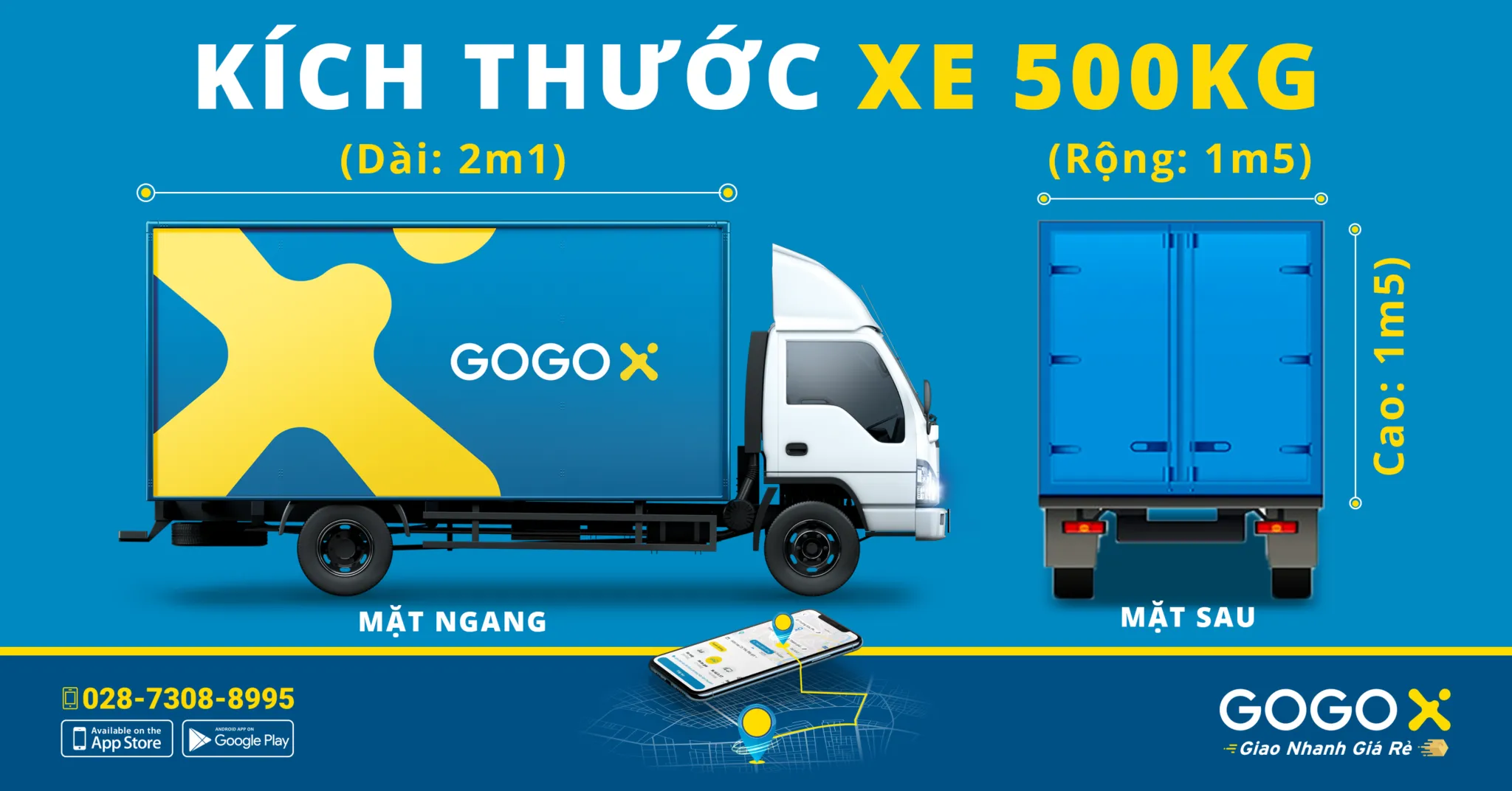 Bản vẽ kích thước thùng xe tải 500kg chi tiết nhất