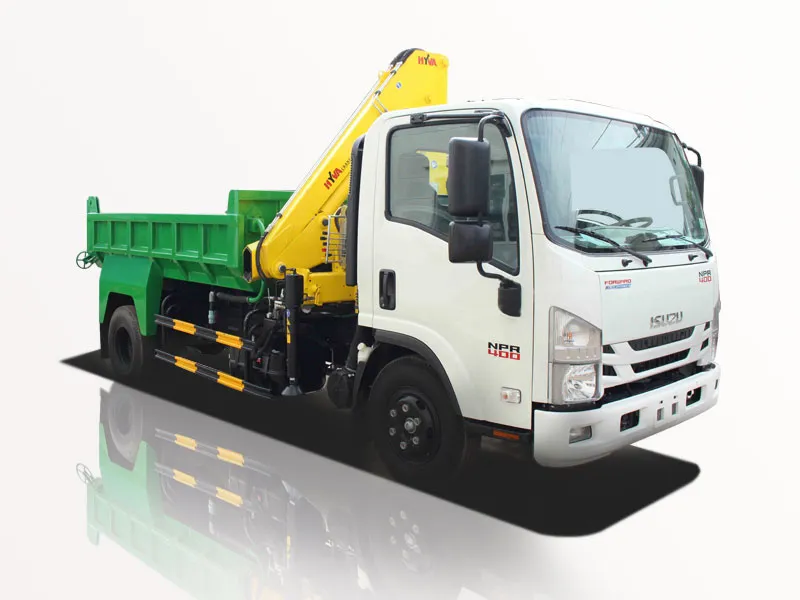 Xe ben Isuzu 3 tấn gắn cẩu NPR400 tiện dụng