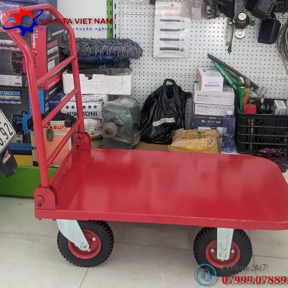 Xe đẩy hàng gấp gọn Nakata 500kg trang bị bánh xe chịu tải cao