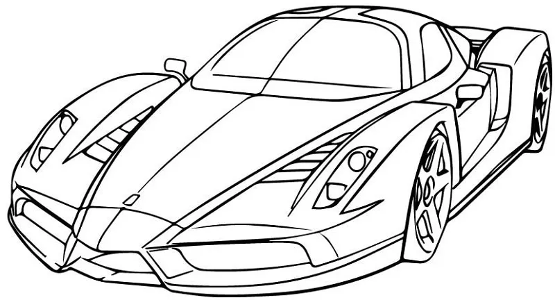 Tranh tô màu Lamborghini cho bé 3 tuổi