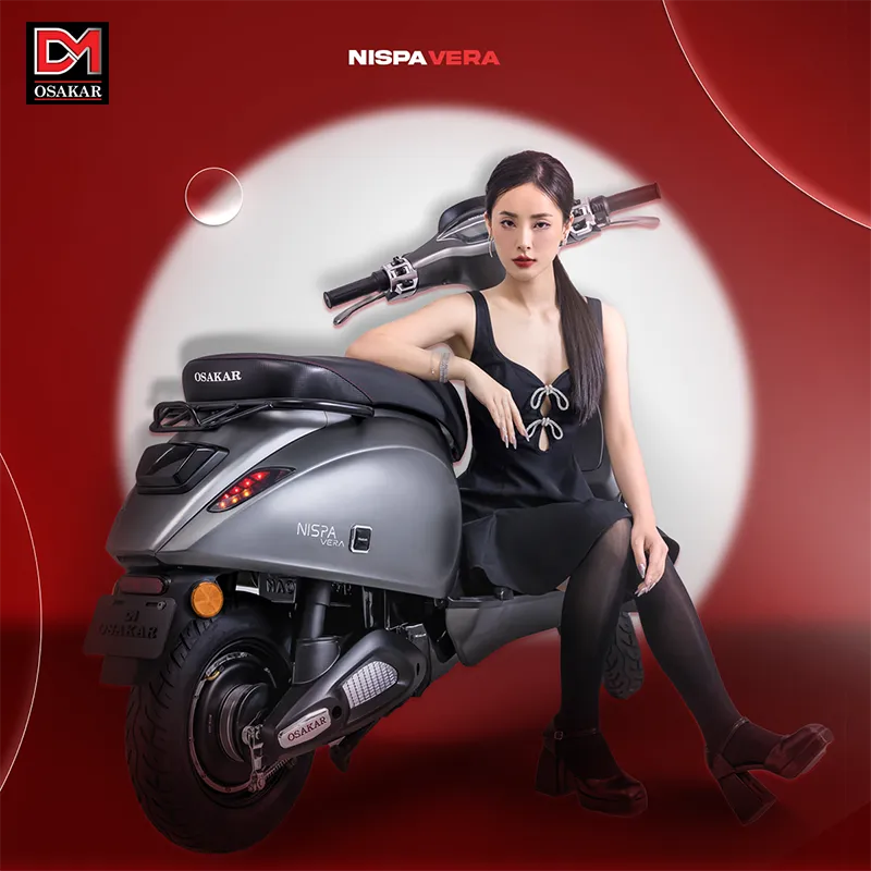 Xe Nispa Vera màu xám đậm sang trọng, cá tính, tôn lên phong cách thời thượng