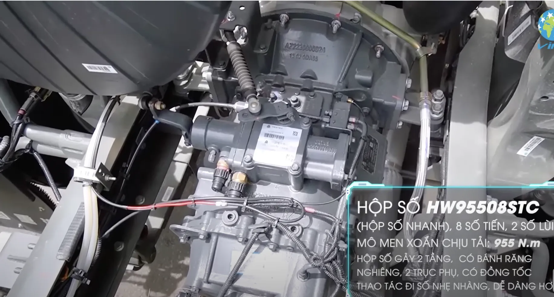 Hộp số 8 số tiến 2 số lùi vận hành mượt mà