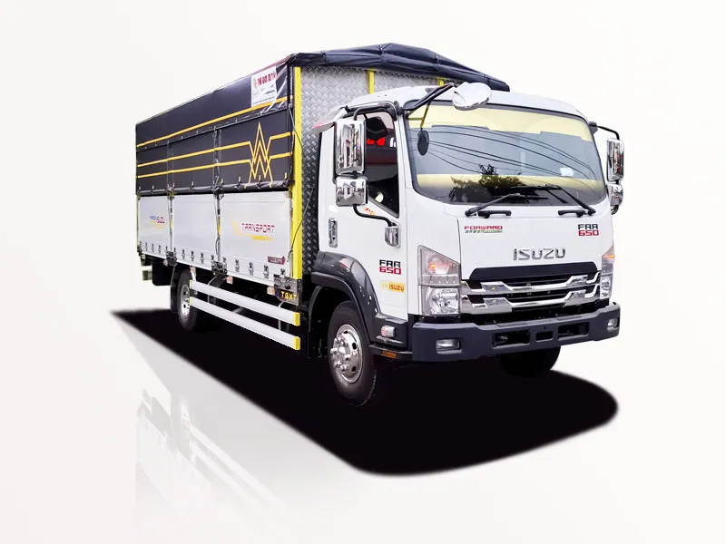 Xe tải Isuzu FRR90NE5 6 tấn thùng bạt bửng nâng chuyên dụng