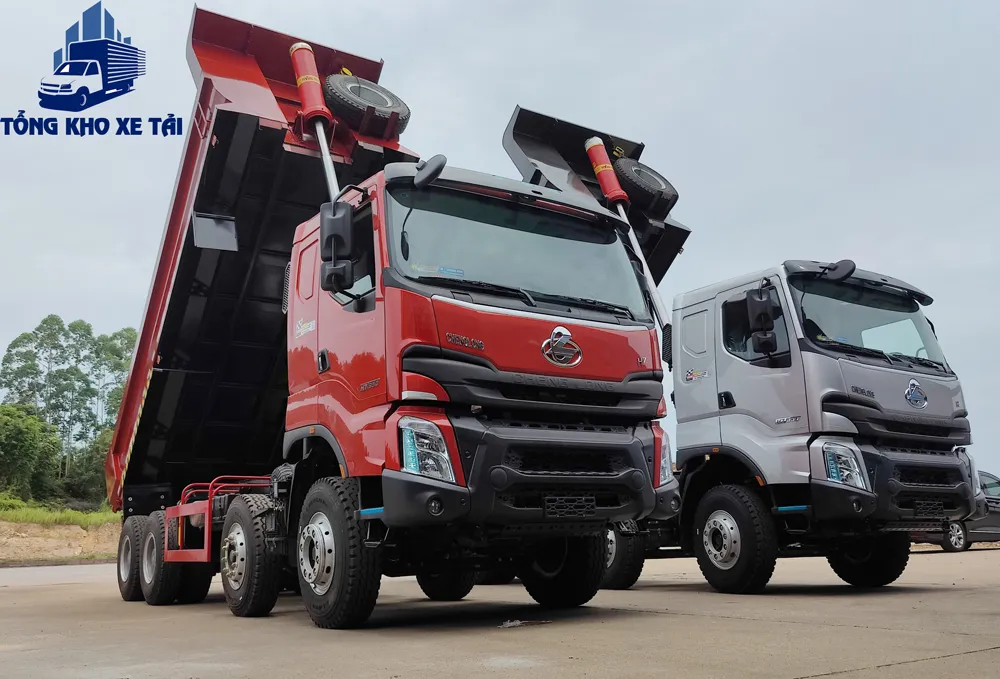 Cận cảnh cabin và hệ thống cầu dầu xe ben Chenglong 350HP